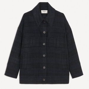 Ba&sh plaid wool Carmel jacket shacket